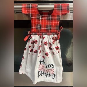 🚨2/$25🚨 Handmade Hanging Kitchen Dress Towel for the Oven or Dishwasher Bar.